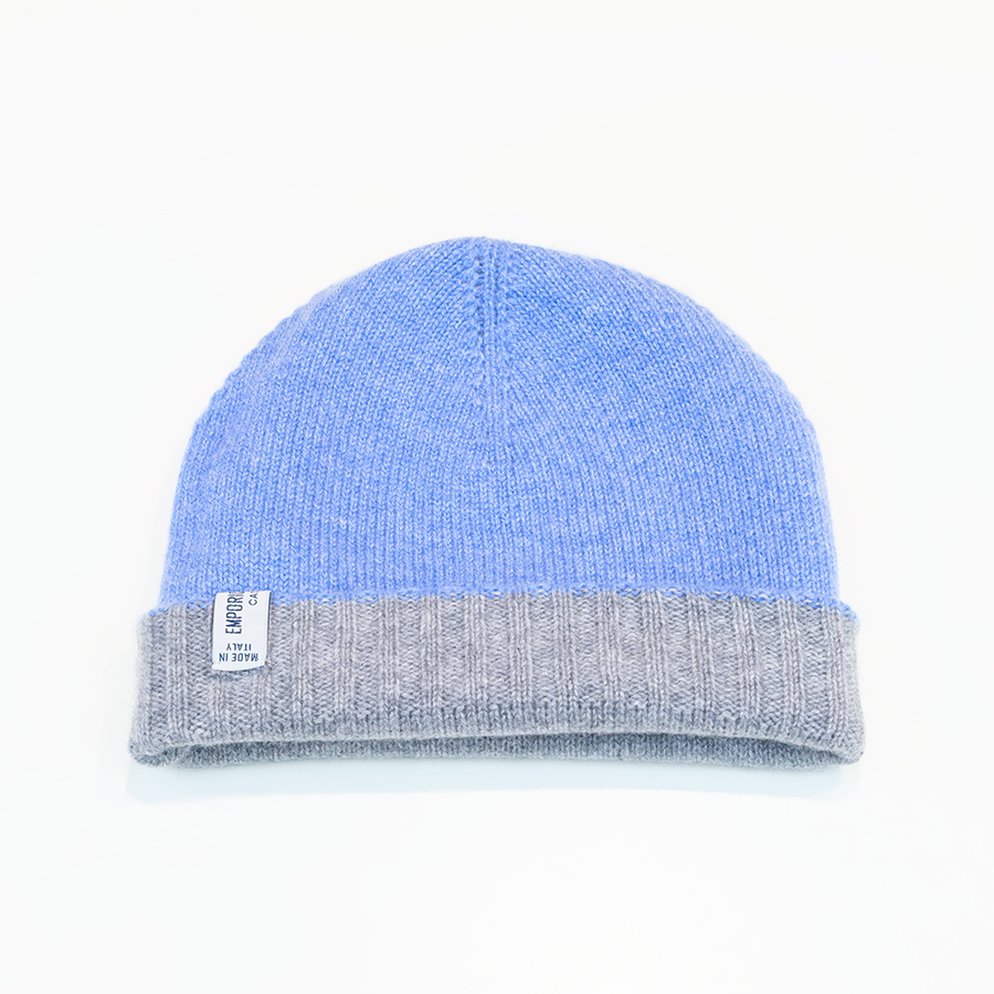 Cuffia double face in 100% cashmere