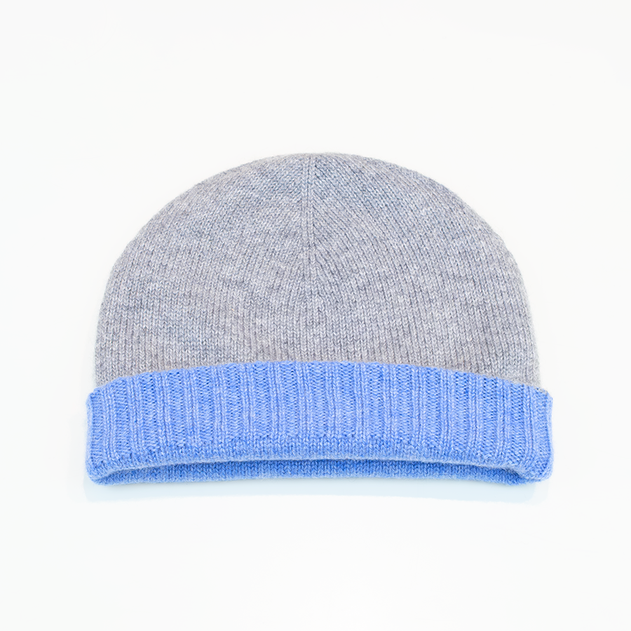 Cuffia double face in 100% cashmere