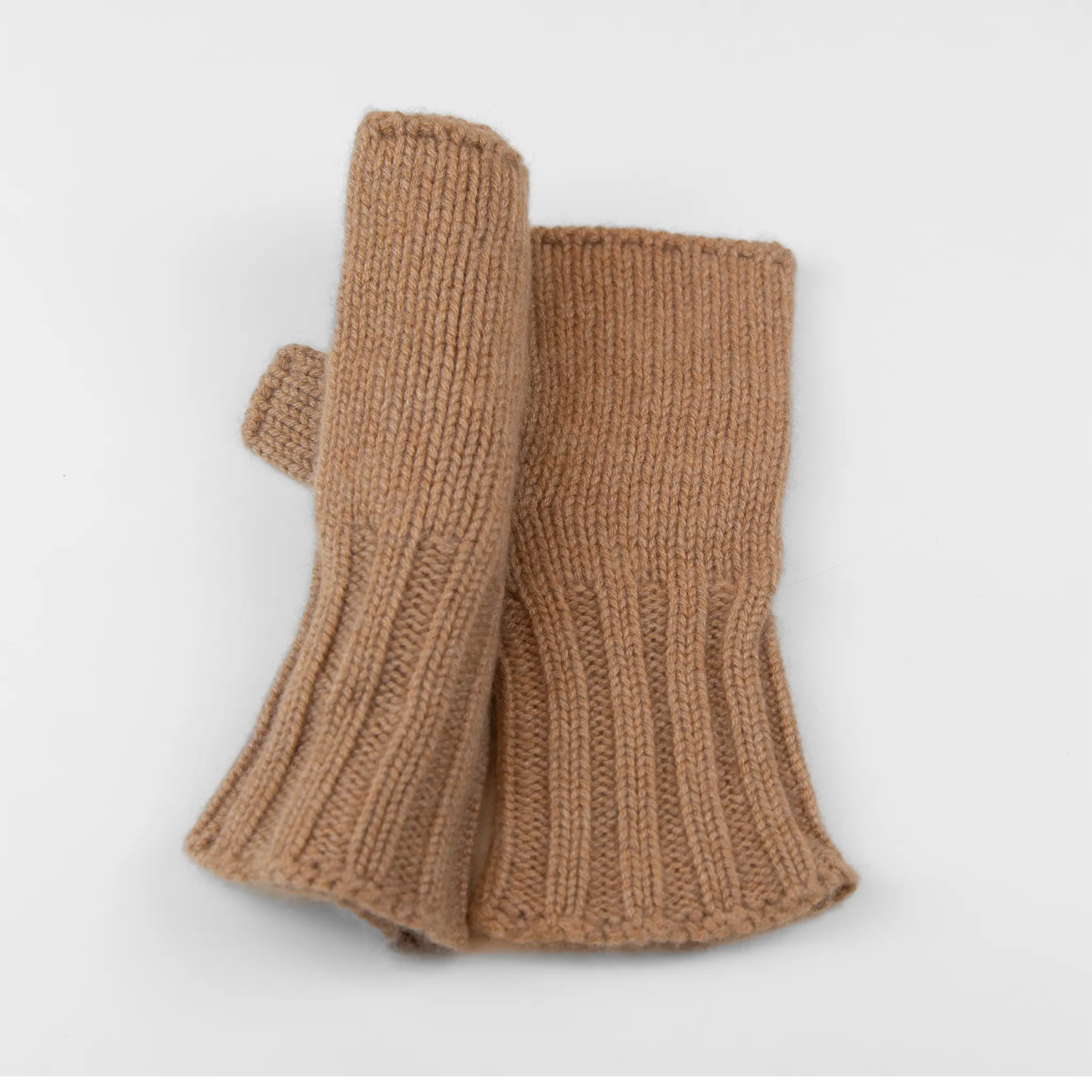 Manicotto treccia beige in 100% Cashmere morbido, particolarmente confortevole, pregiata manifattura, Made in Italy