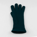 Guanto da donna verde in 100% Cashmere, morbido e confortevole, Made in Italy, con pregiata manifattura artigianale.