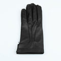 Guanto da uomo nero in vera pelle 100% Nappa sfoderato, senza imbottitura, particolarmente confortevole e con perfetta calzata, Made in Italy.