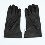 Guanto da uomo nero in vera pelle 100% Nappa sfoderato, senza imbottitura, particolarmente confortevole e con perfetta calzata, Made in Italy.