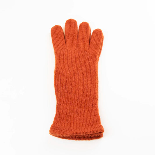 Guanto da donna coccio in 100% Cashmere, morbido e confortevole, Made in Italy, con pregiata manifattura artigianale.