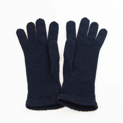 Guanto da donna blu in 100% Cashmere, morbido e confortevole, Made in Italy di pregiata manifattura artigianale.