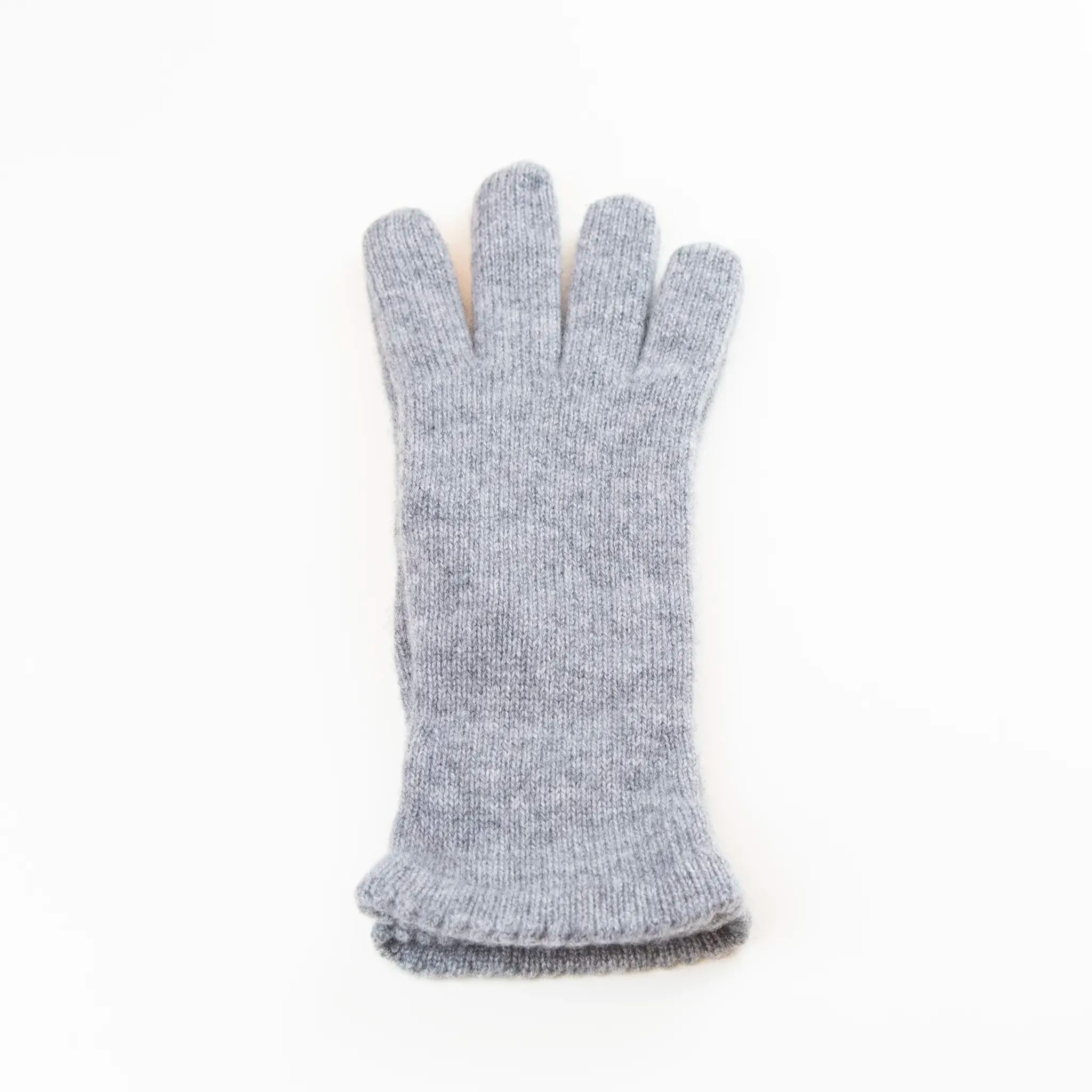 Guanto da donna grigio in 100% Cashmere, morbido e confortevole, Made in Italy di pregiata manifattura artigianale.