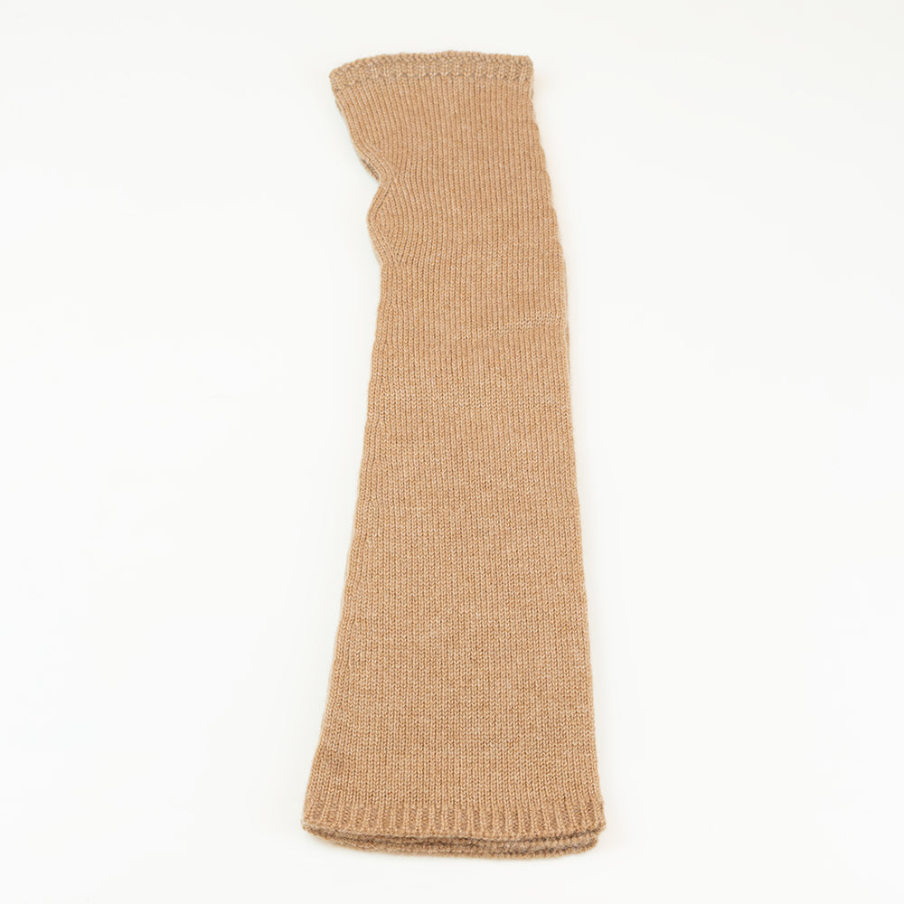 Manicotto lungo rasato in 100% cashmere