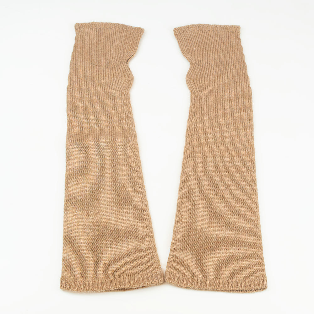 Manicotto lungo rasato in 100% cashmere