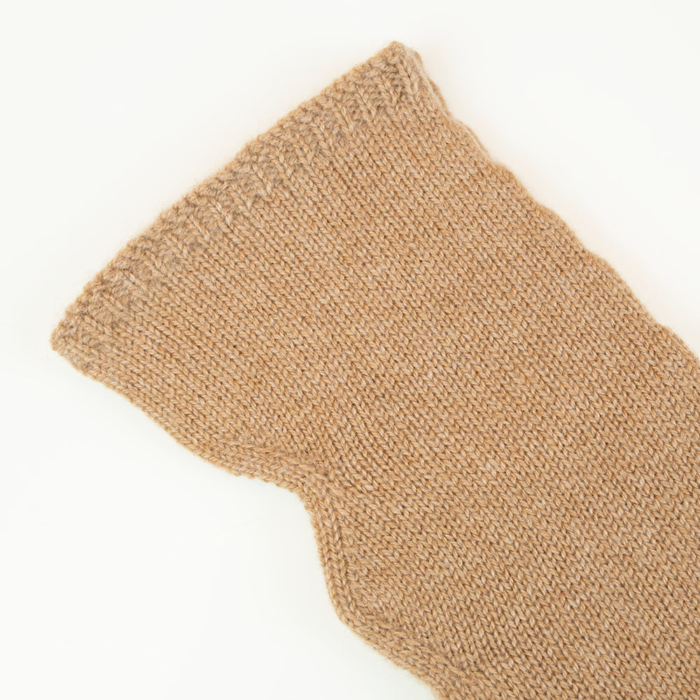 Manicotto lungo rasato in 100% cashmere