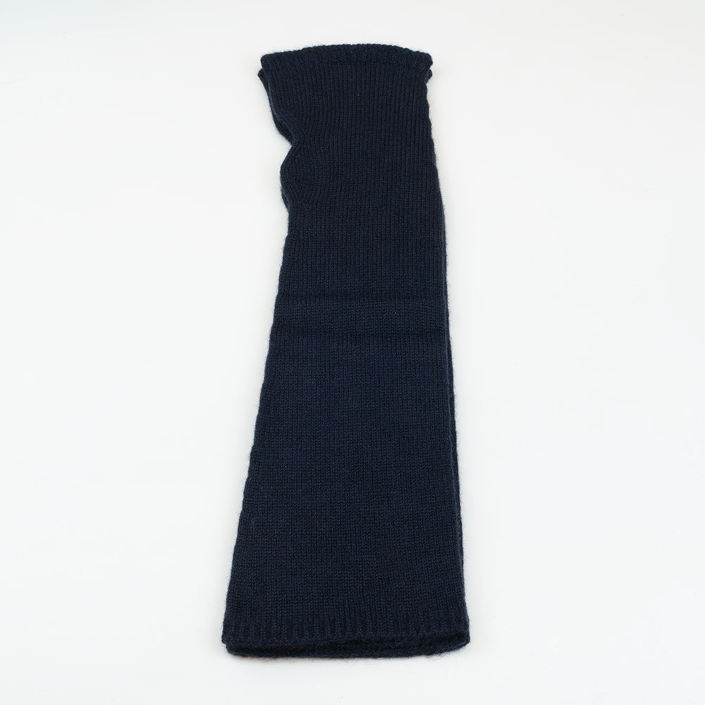 Manicotto lungo rasato in 100% cashmere