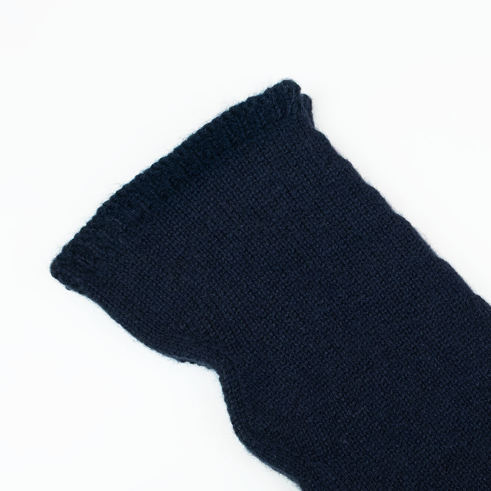 Manicotto lungo rasato in 100% cashmere