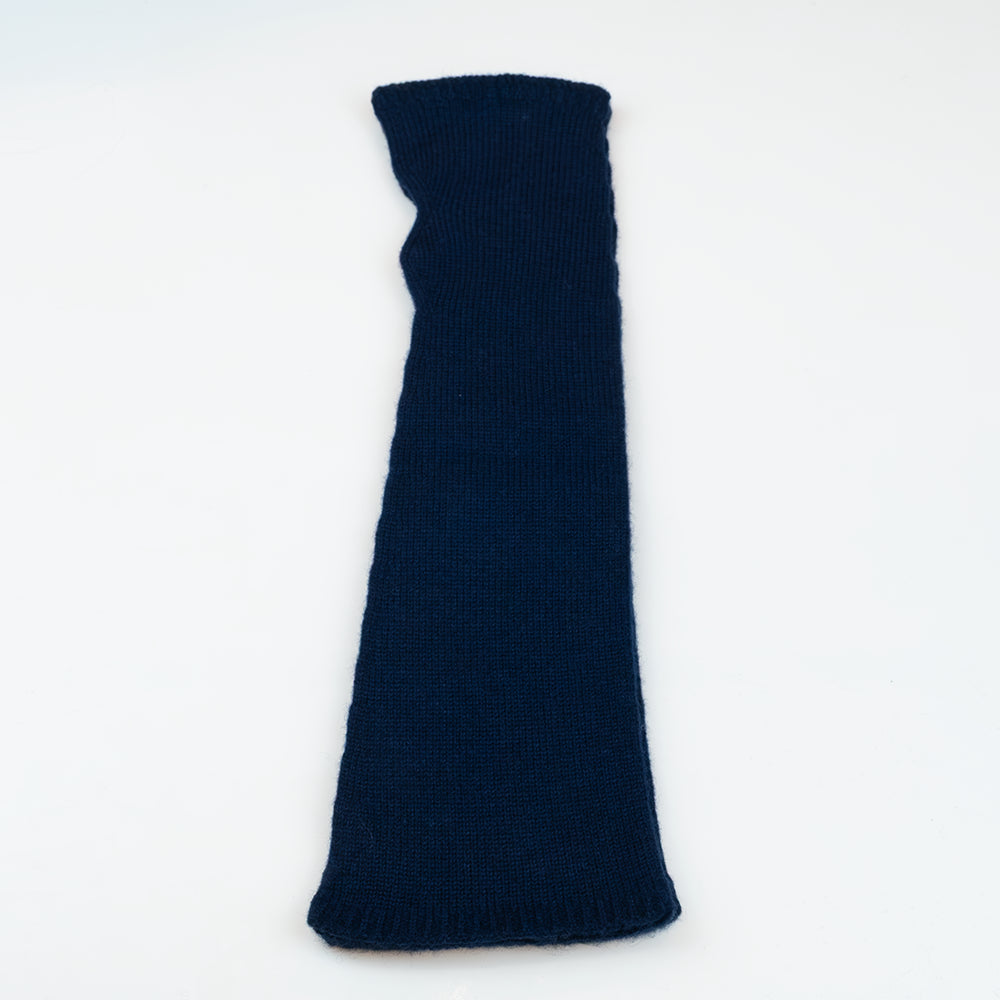 Manicotto lungo rasato in 100% cashmere
