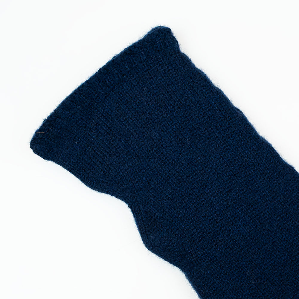 Manicotto lungo rasato in 100% cashmere