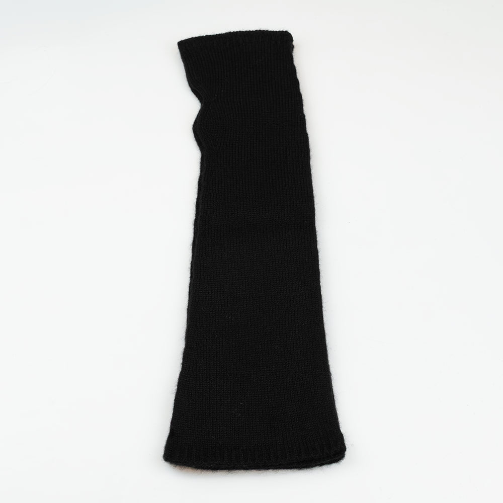 Manicotto lungo rasato in 100% cashmere