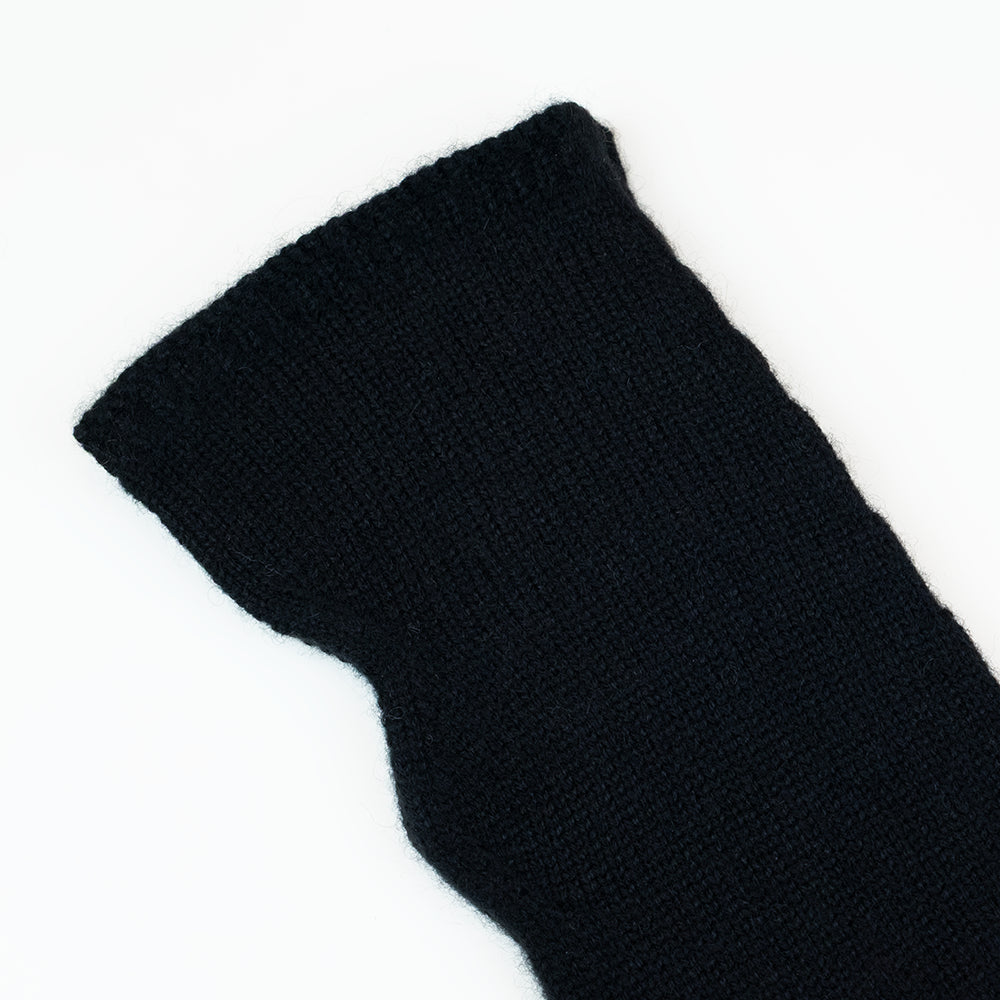 Manicotto lungo rasato in 100% cashmere
