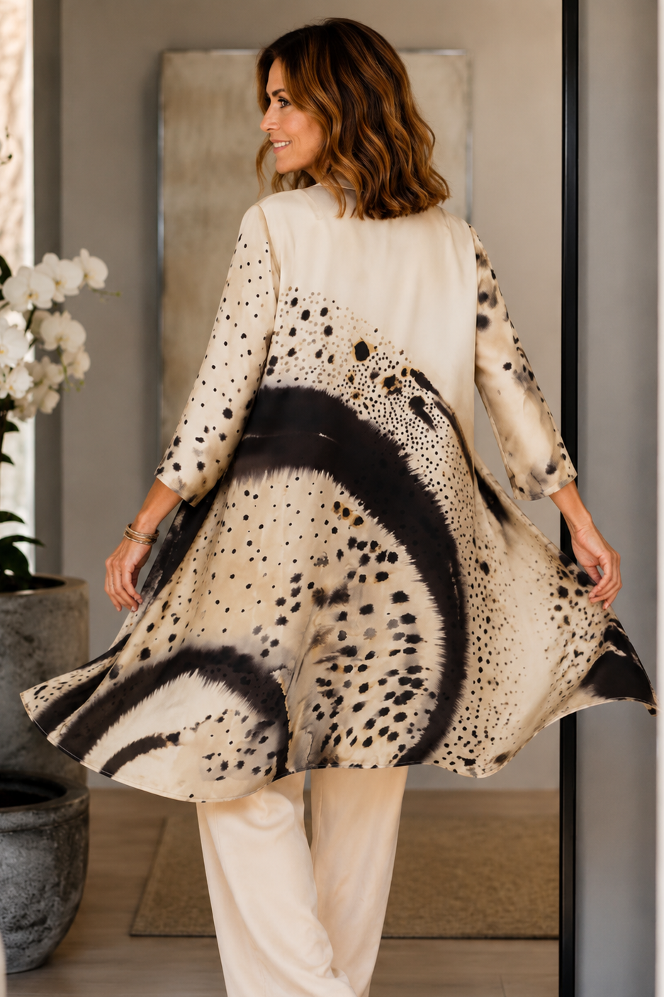 Cardigan “doppio tessuto - double face” Twill di Seta Made in Italy • Sete di Como •