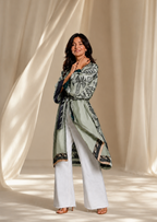 Kimono lungo in Twill di Seta Made in Italy - Sete di Como -