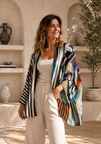 Kimono corto in Twill di Seta Made in Italy - Sete di Como -