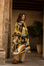 Kimono lungo in Twill di Seta Made in Italy - Sete di Como -