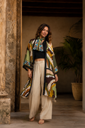 Kimono lungo in Twill di Seta Made in Italy - Sete di Como -