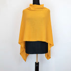 Mantellina in 100% cashmere gialla, Made in Italy, praticità e comfort con tre diverse vestibilità per ogni esigenza.