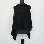 Mantellina in 100% cashmere grigia, Made in Italy, praticità e comfort con tre diverse vestibilità per ogni esigenza.