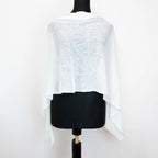 Mantellina in 100% Lino bianca, Made in Italy, praticità e comfort con tre diverse vestibilità per ogni esigenza.