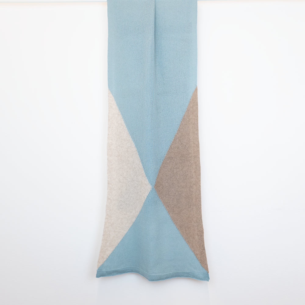 Sciarpa rombo in 100% cashmere
