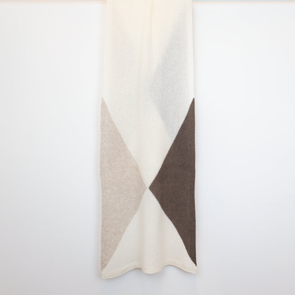 Sciarpa rombo in 100% cashmere