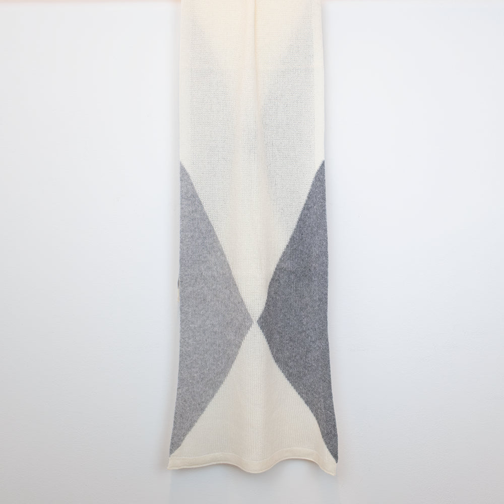 Sciarpa rombo in 100% cashmere