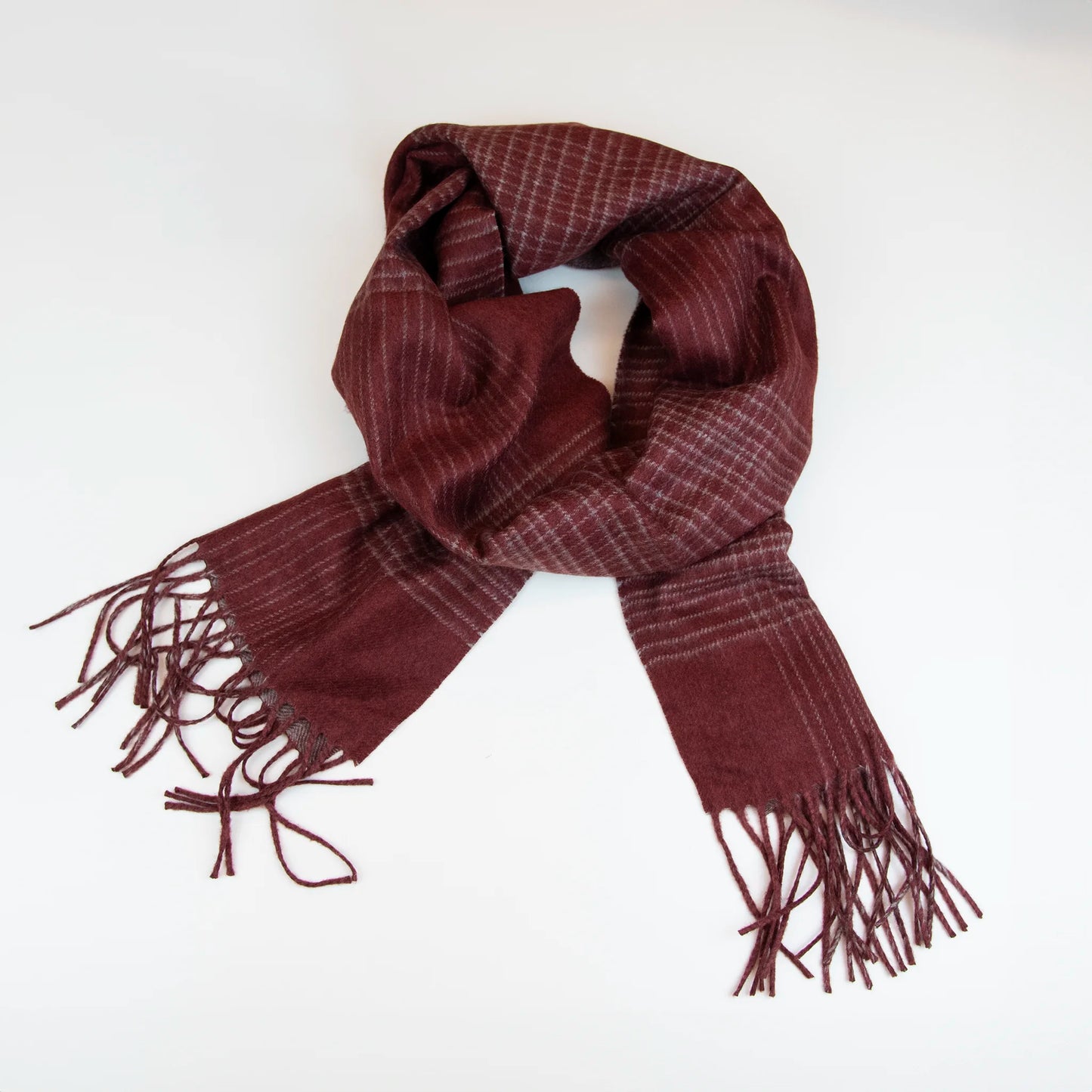 Sciarpa rigata in cashmere e seta