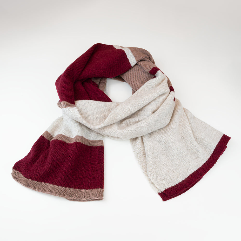 Sciarpa righine in 100% cashmere