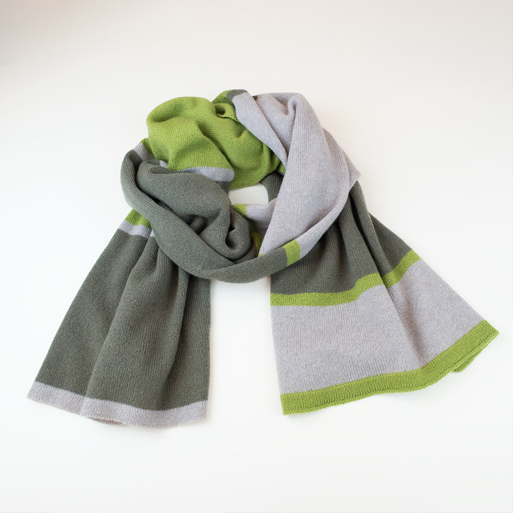 Sciarpa righine in 100% cashmere