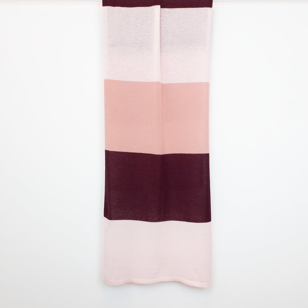 Sciarpa righe in 100% cashmere