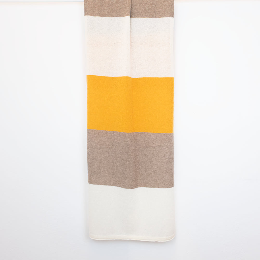 Sciarpa righe in 100% cashmere