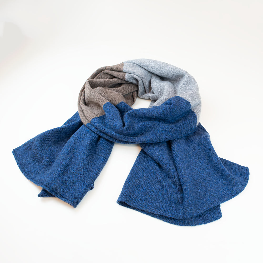 Sciarpa righe in 100% cashmere
