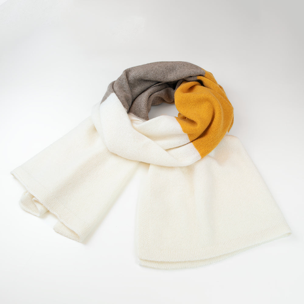 Sciarpa righe in 100% cashmere