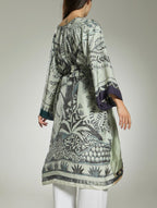 Kimono lungo in Twill di Seta Made in Italy - Sete di Como -