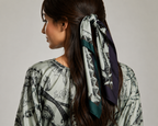Kimono lungo in Twill di Seta Made in Italy - Sete di Como -